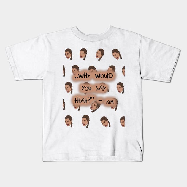 The Iconic Kim Crying Face Kids T-Shirt by Therouxgear